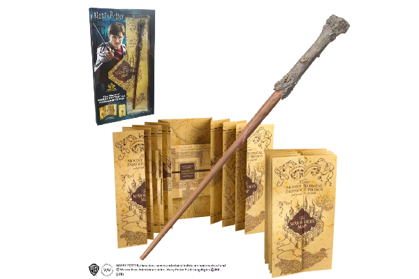 BAGUETTE HARRY POTTER ET CARTE DU MARAUDEUR